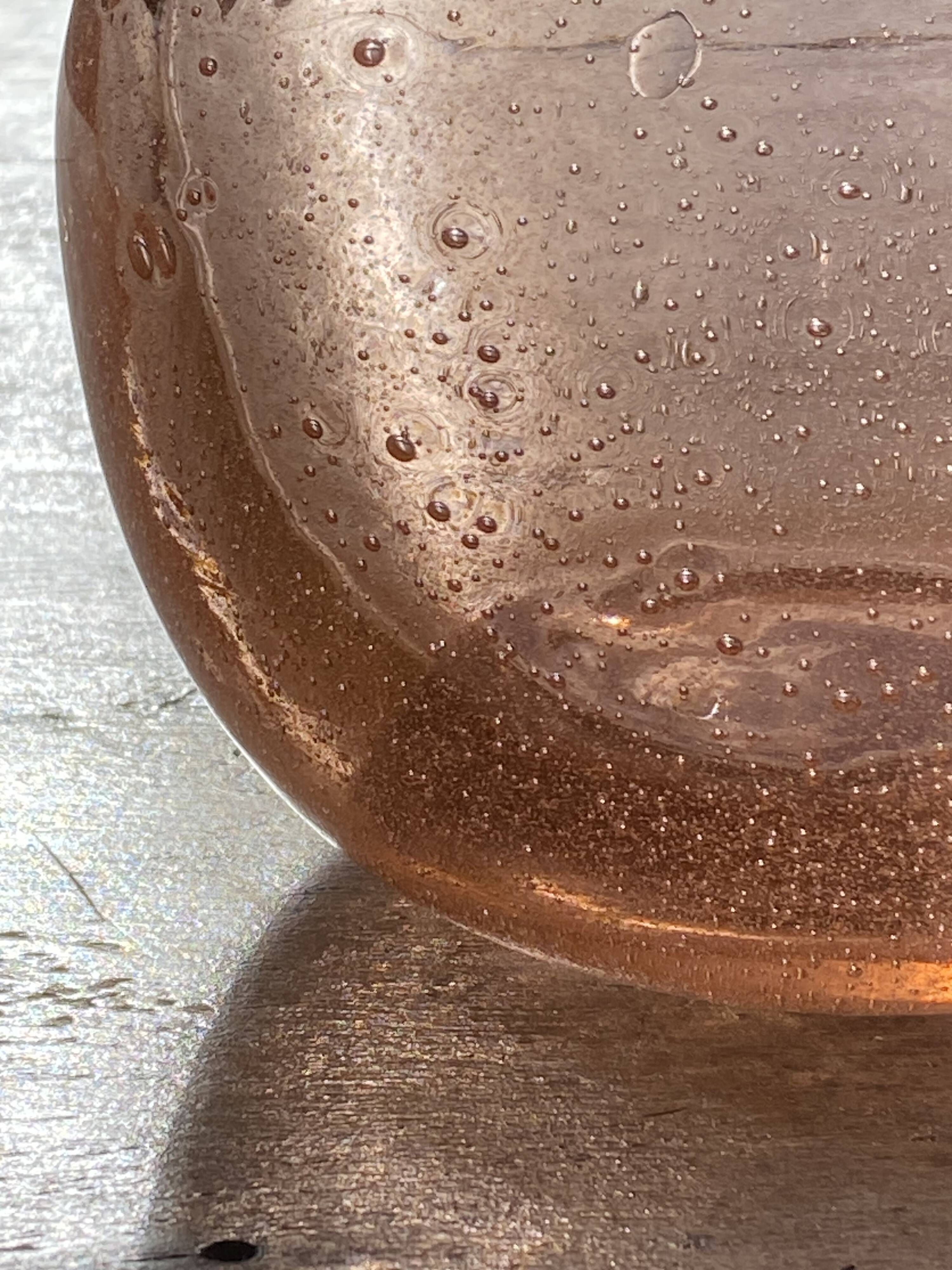 Pink glass vase after Biot