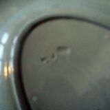 Plat de service oval en faience frise bleu vert modele djelfa grave en creux p3