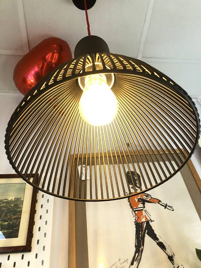 Black slatted Nordlux suspension, contemporary design