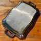 Large stainless steel tray