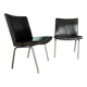 2 leather Airport armchairs by Hans Wegner - Denmark 1980s
