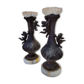 2 bougeoirs