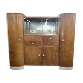 Vintage XL Art Deco Large Wooden Cabinet / Bar / Display Case