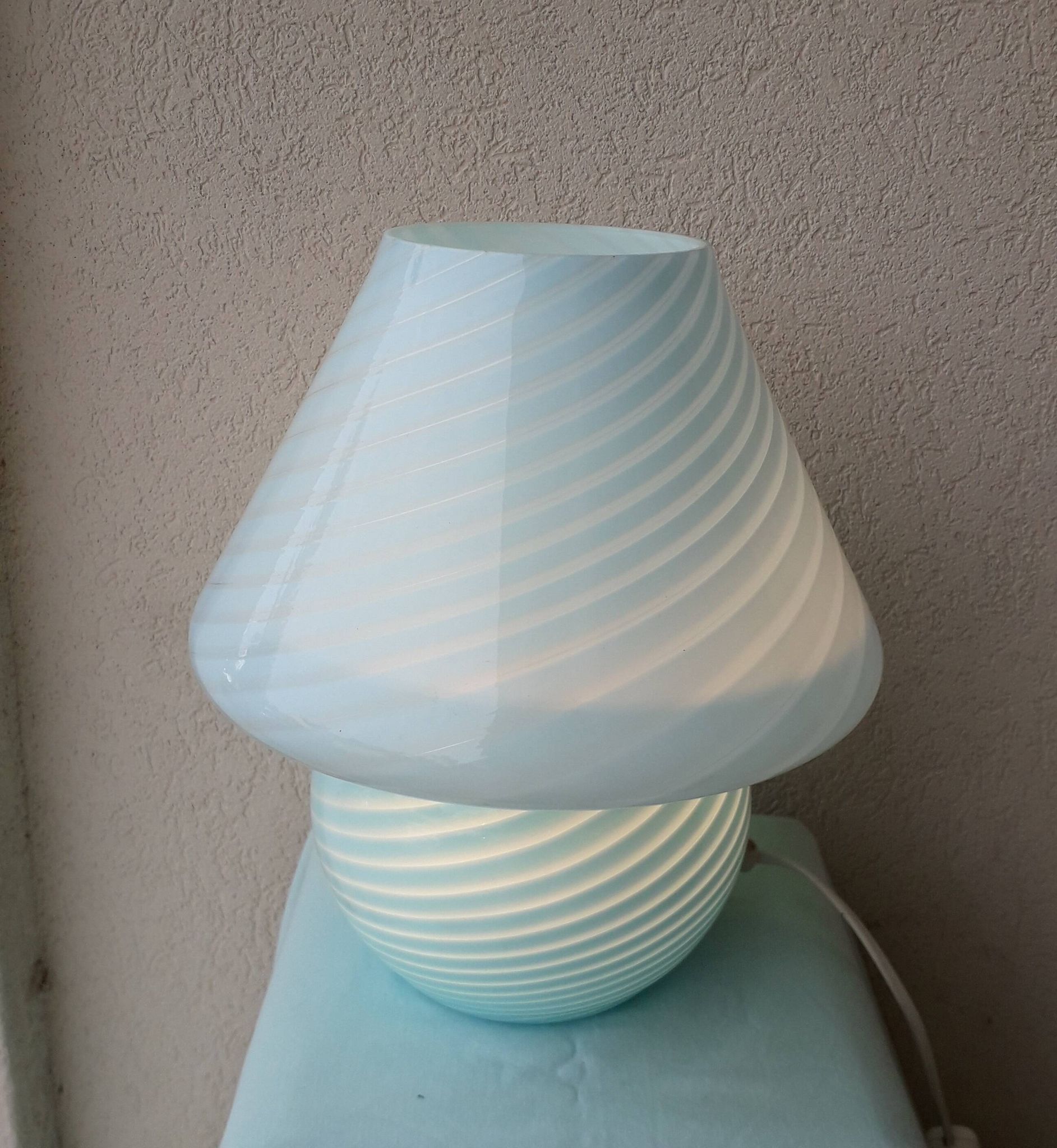 Lampe champignon en verre Murano