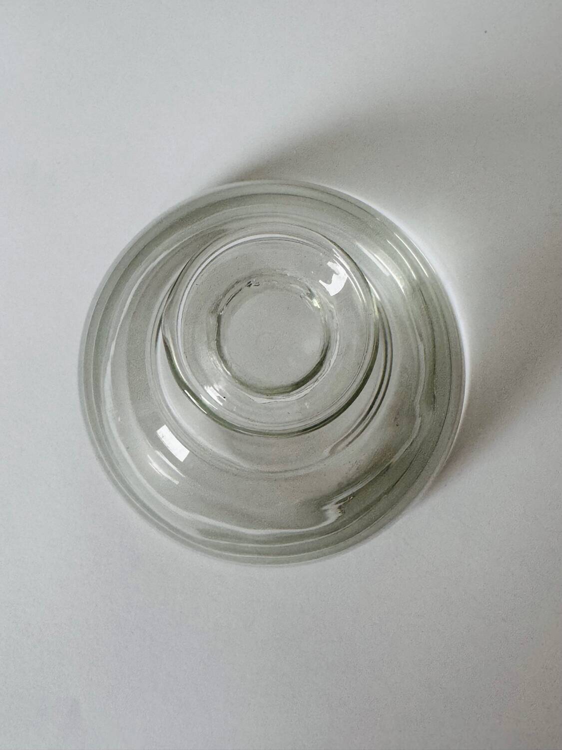 Vintage Modernist Bubble Clear Glass Vase