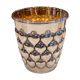 Timbale in solid silver and vermeil