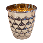 Timbale en argent massif et vermeil