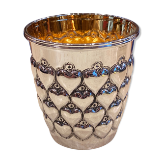 Timbale in solid silver and vermeil
