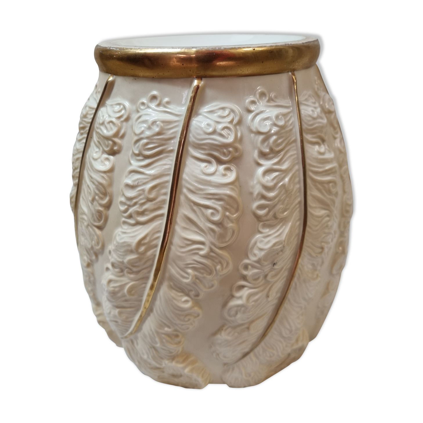 Ostrich feather vase Couleuvre A.Laurent, 1930