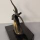 Art Deco bookends with a seagull on black marble – circa 1930-1950