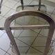 Vintage rolling trolley in smoked glass