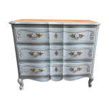 Aged blue patina chest of drawers