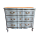 Commode patine bleu vieilli