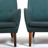 Rare Pair of AV-53 Easychairs by Arne Vodder 1953