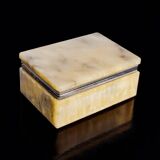 Cream alabaster vanity box by Romano Bianchi, Italy, circa 1970s