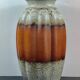 Vase moderniste godrons sheurich 205-40 lava orange  w.germany vintage alle