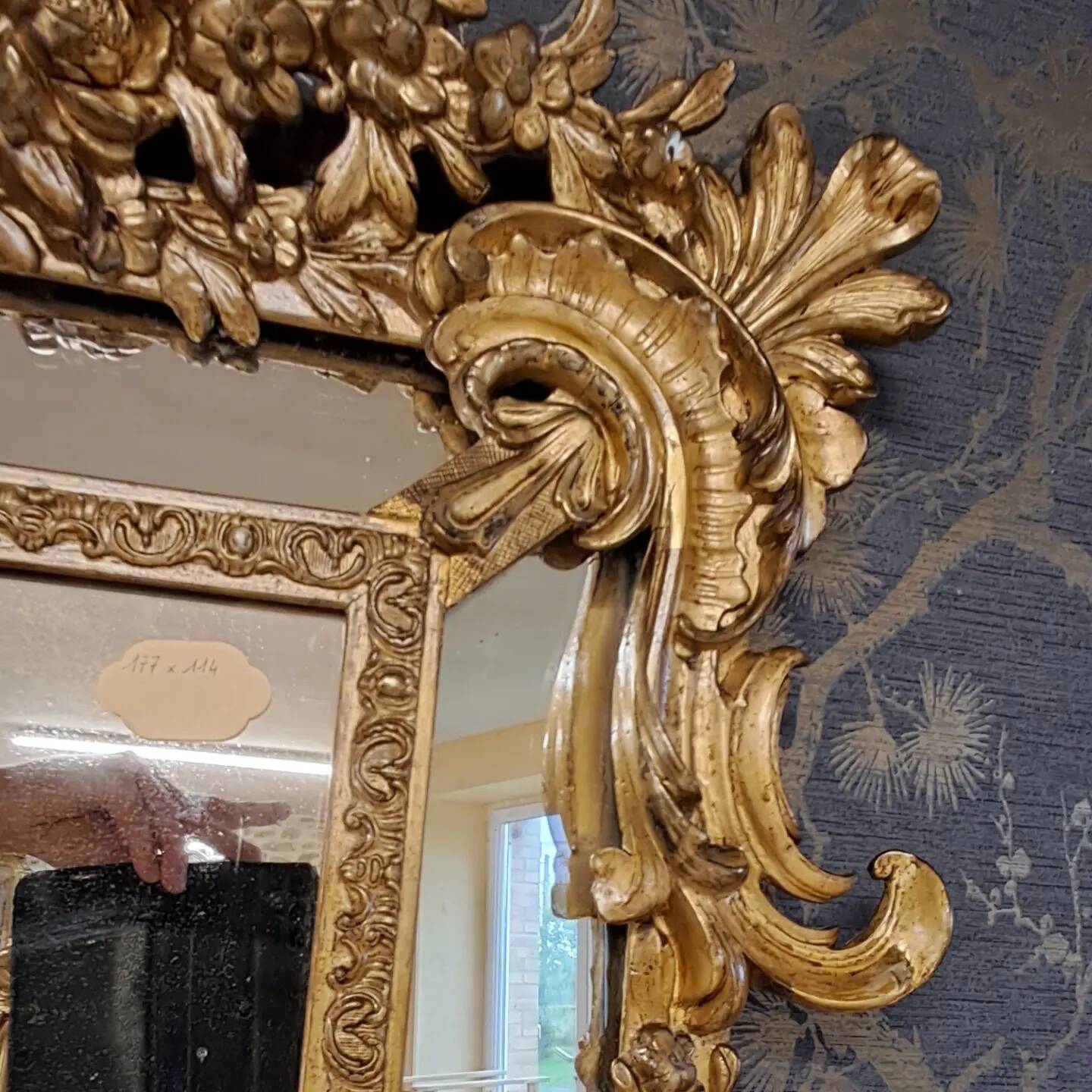 19th century mirror 177 x 114
