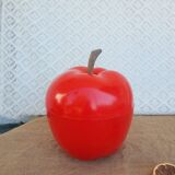 Seau pomme à glacons rouge vintage