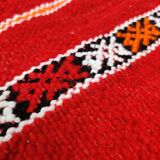 Red Moroccan kilim carpet