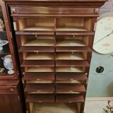 Mahogany notary cabinet with flaps