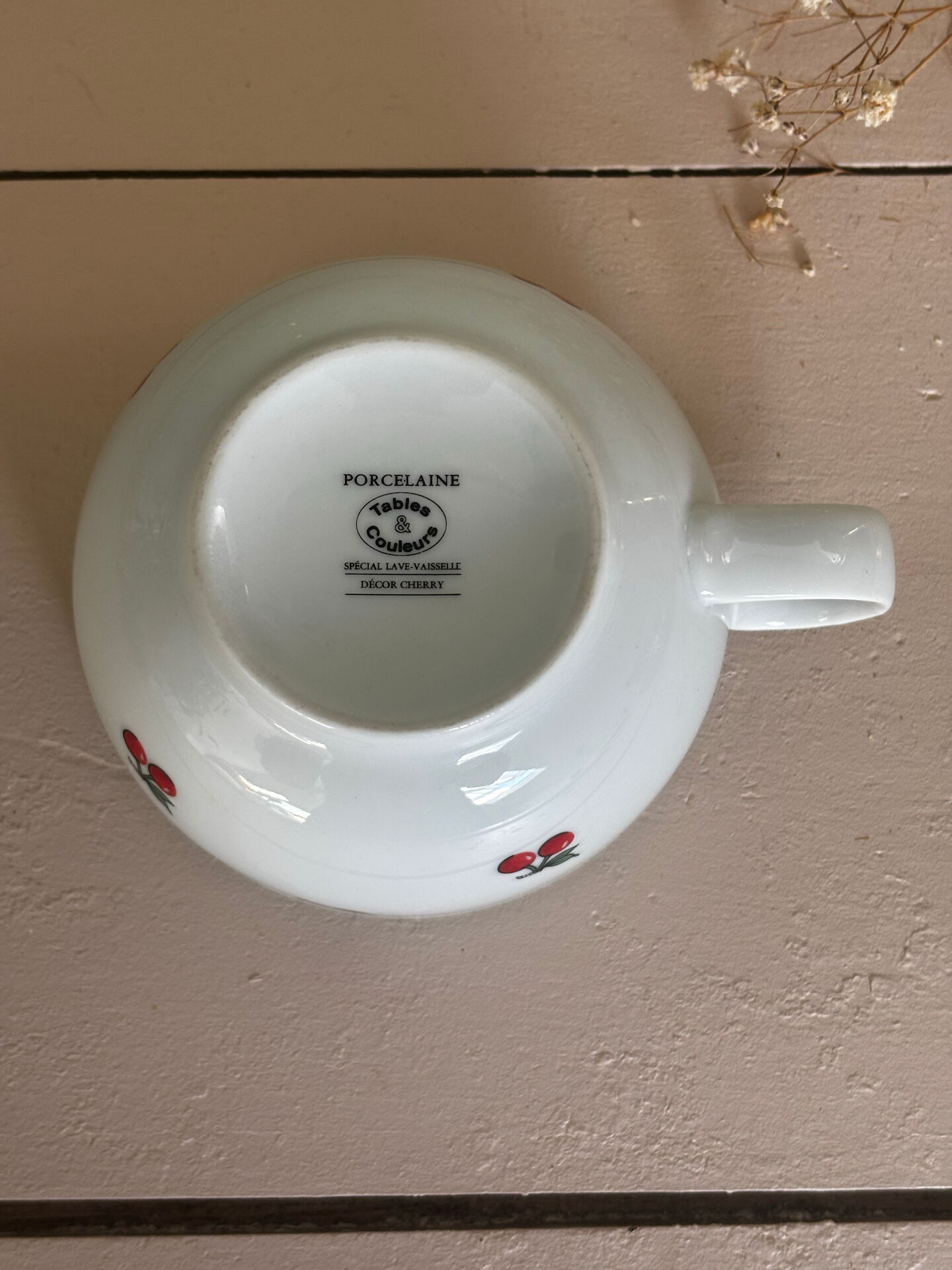 Tasse en porcelaine Tables & couleurs cerises