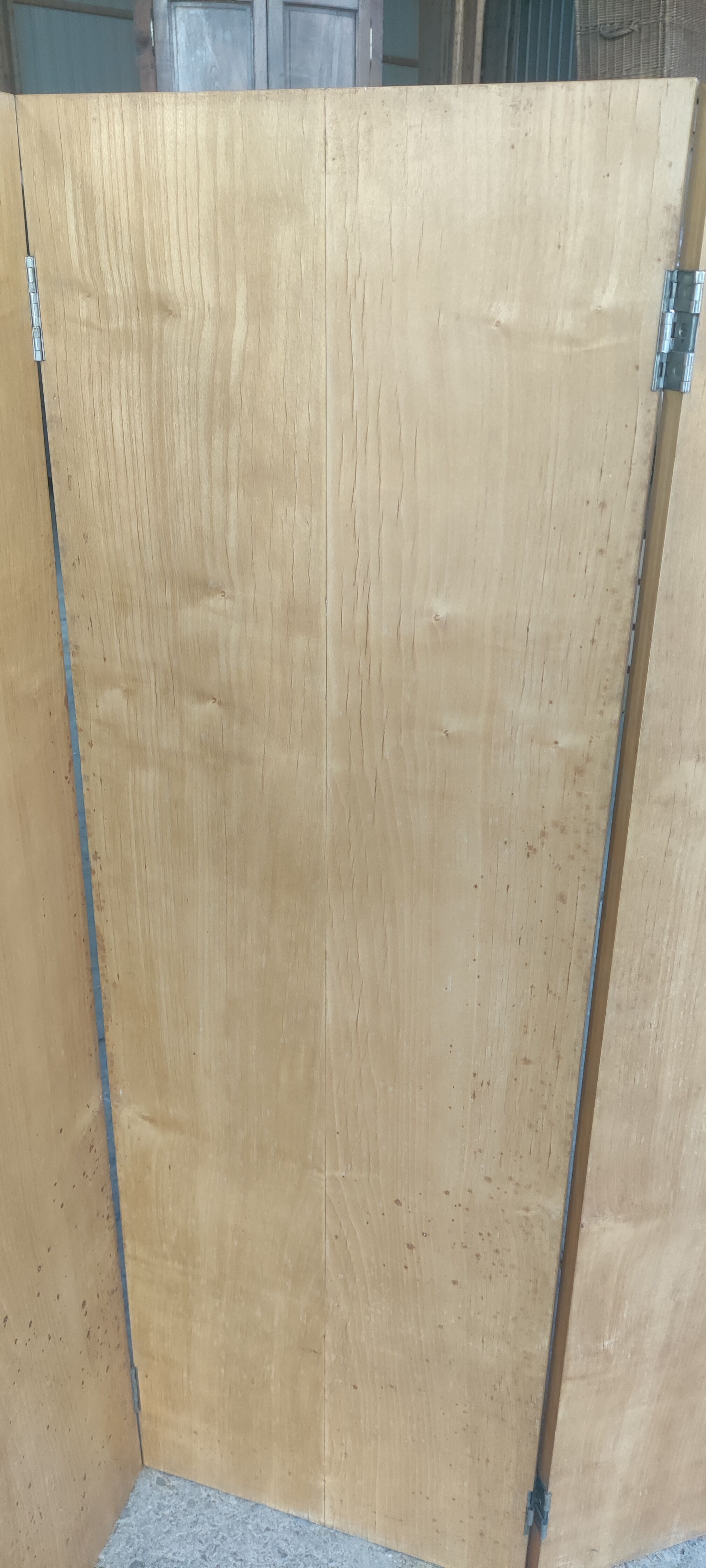 Screen 4 ventaux in elm veneer year 40-50