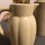 Cream color earthenware pitcher