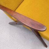 Mid-century Easy Model B armchair - 310 Var in Goldenrod velvet