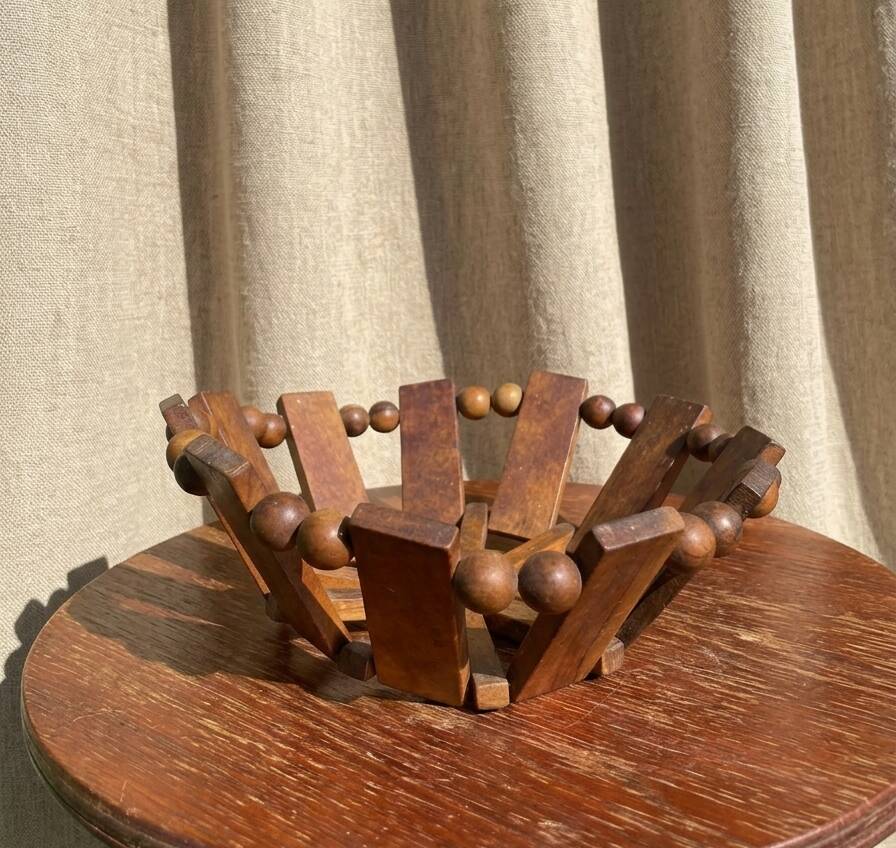 Vintage wooden basket