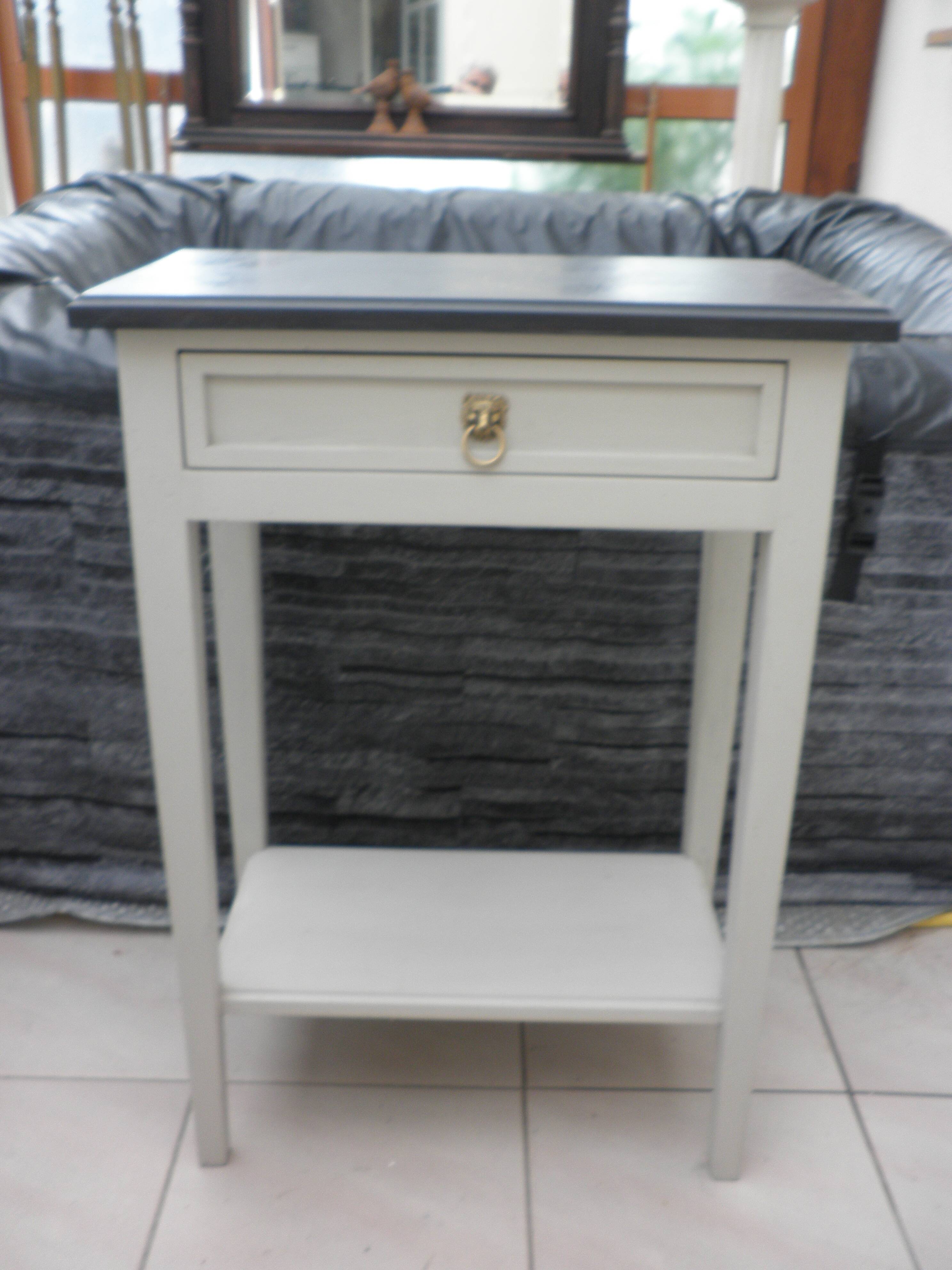 Painted wooden side table