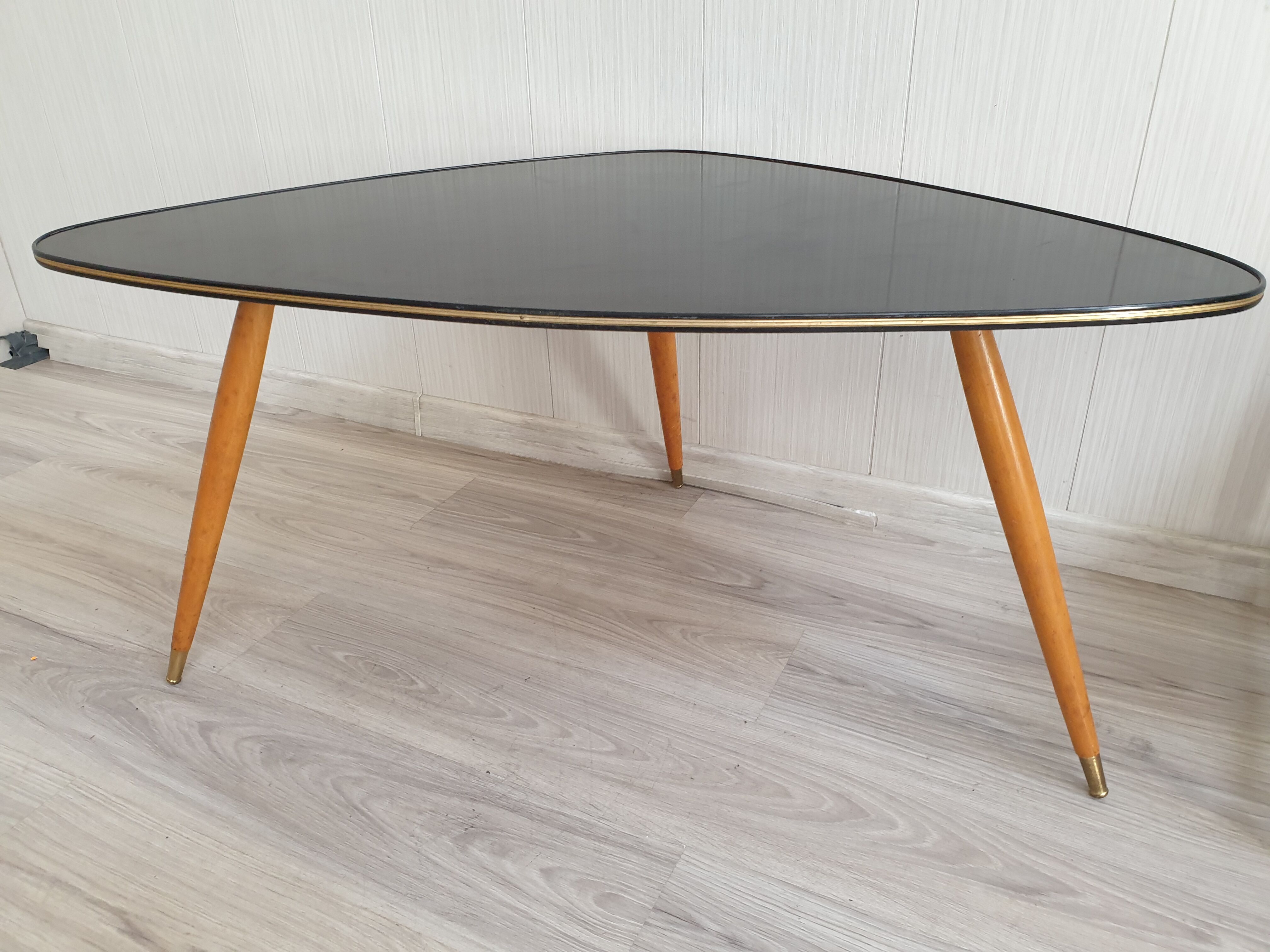 Mid - Century coffee side table, teardrop, 1970s