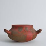 Studio Pottery Three-Handled Earthenware Ceramic Vessel