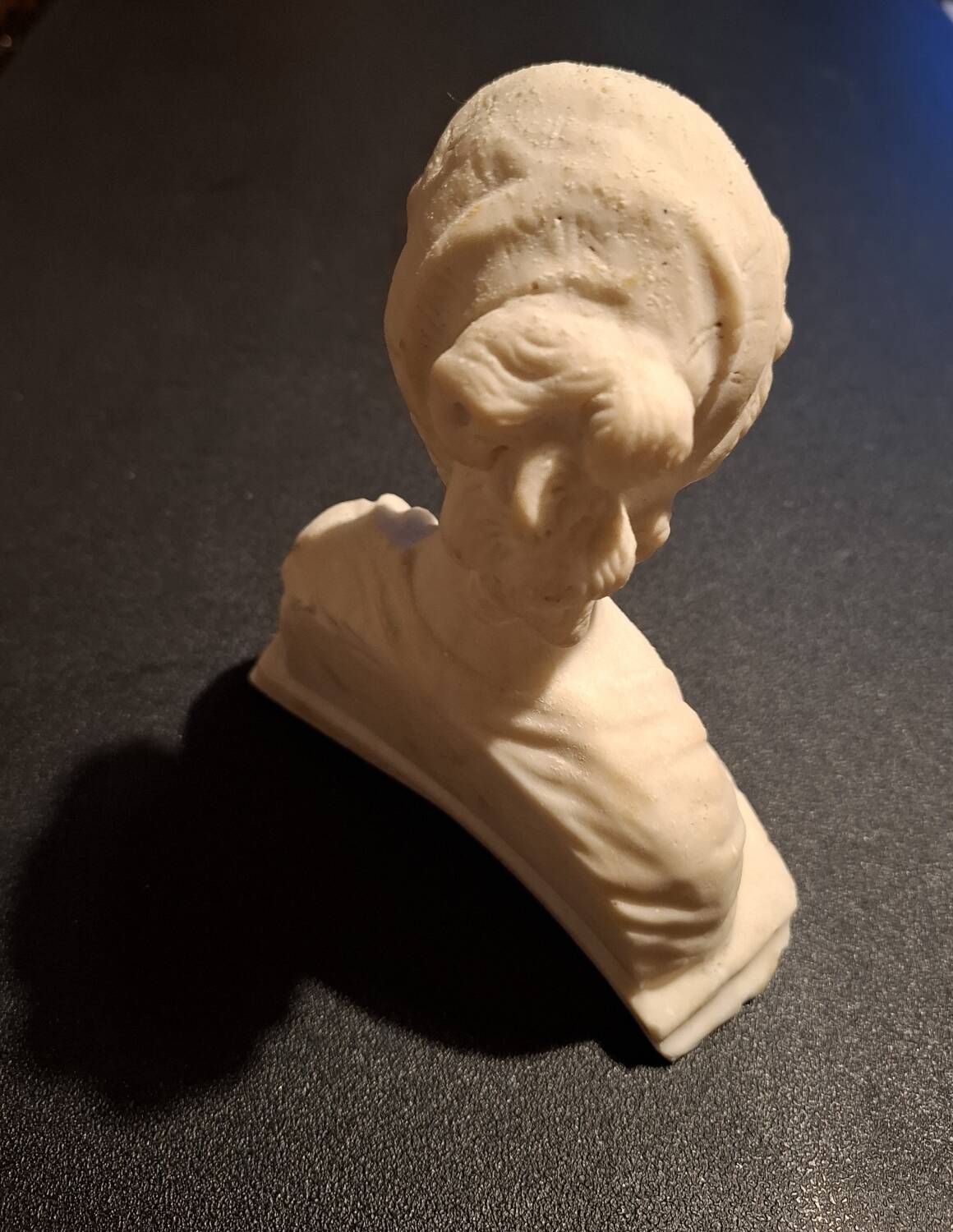 Female bust in stone