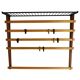 Rare coat rack by Carl Auböck with hat rack, cabinet, brass, walnut and beech, 1950s.