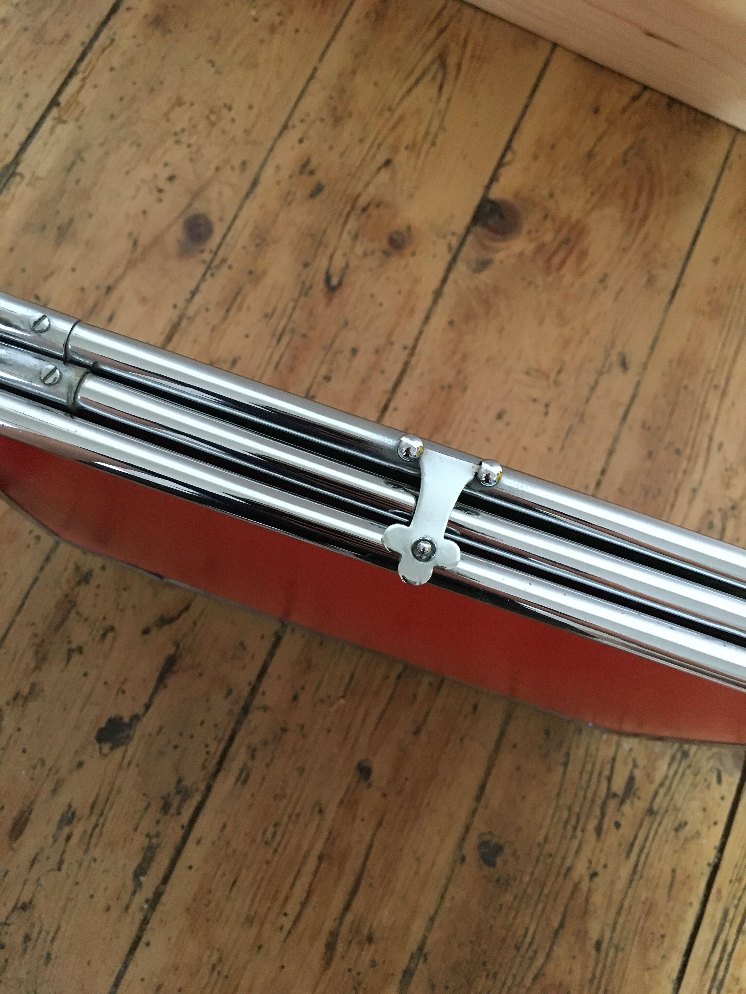 Vintage triptych barber mirror