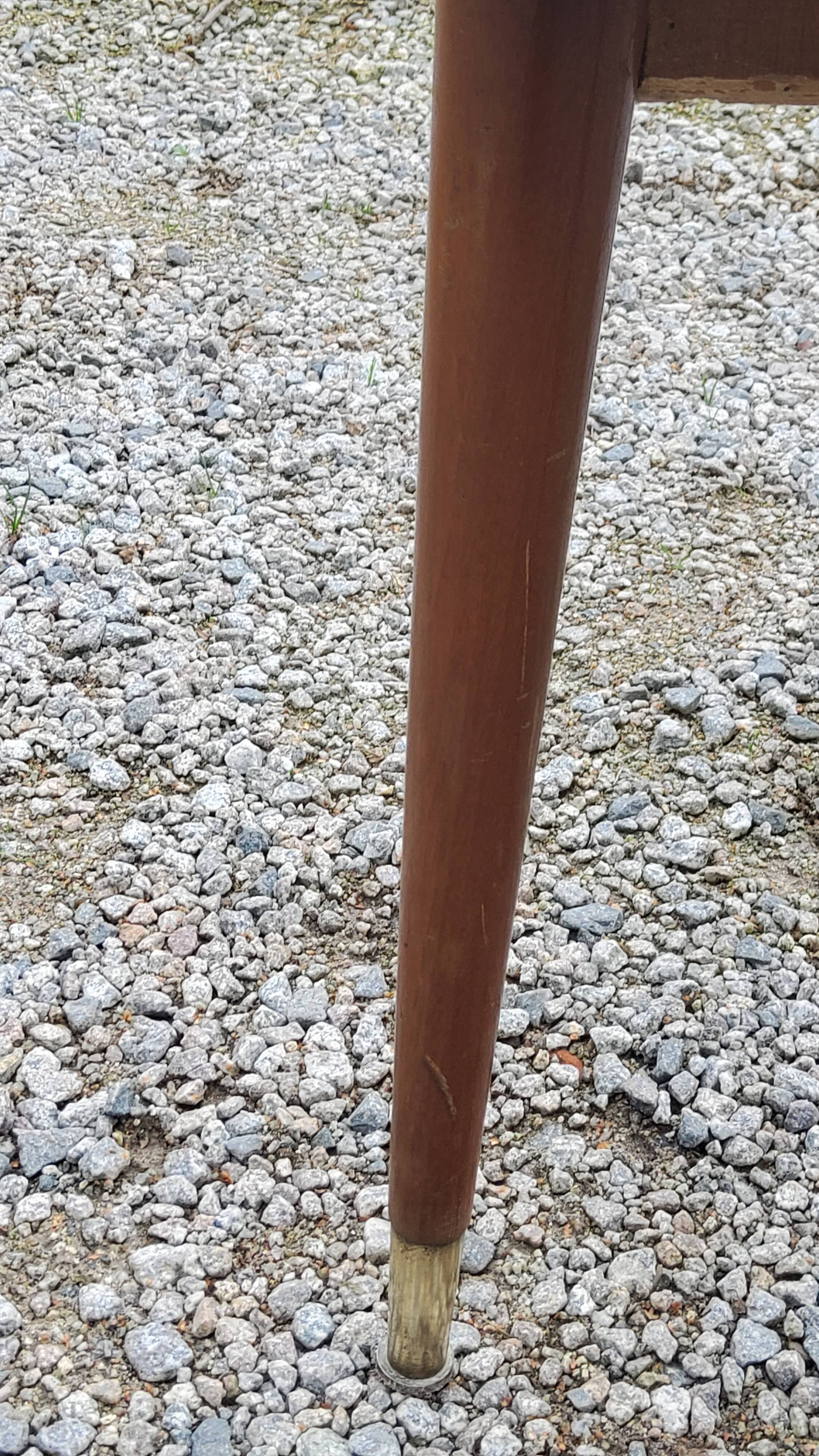 Pair of 50's Scandinavian style mahogany chairs