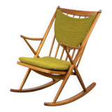 Midcentury Teak Rocking Chair by Frank Reenskaug for Bramin, 1960s