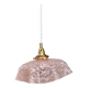 Suspension, abat-jour ancien en verre de Clichy rose