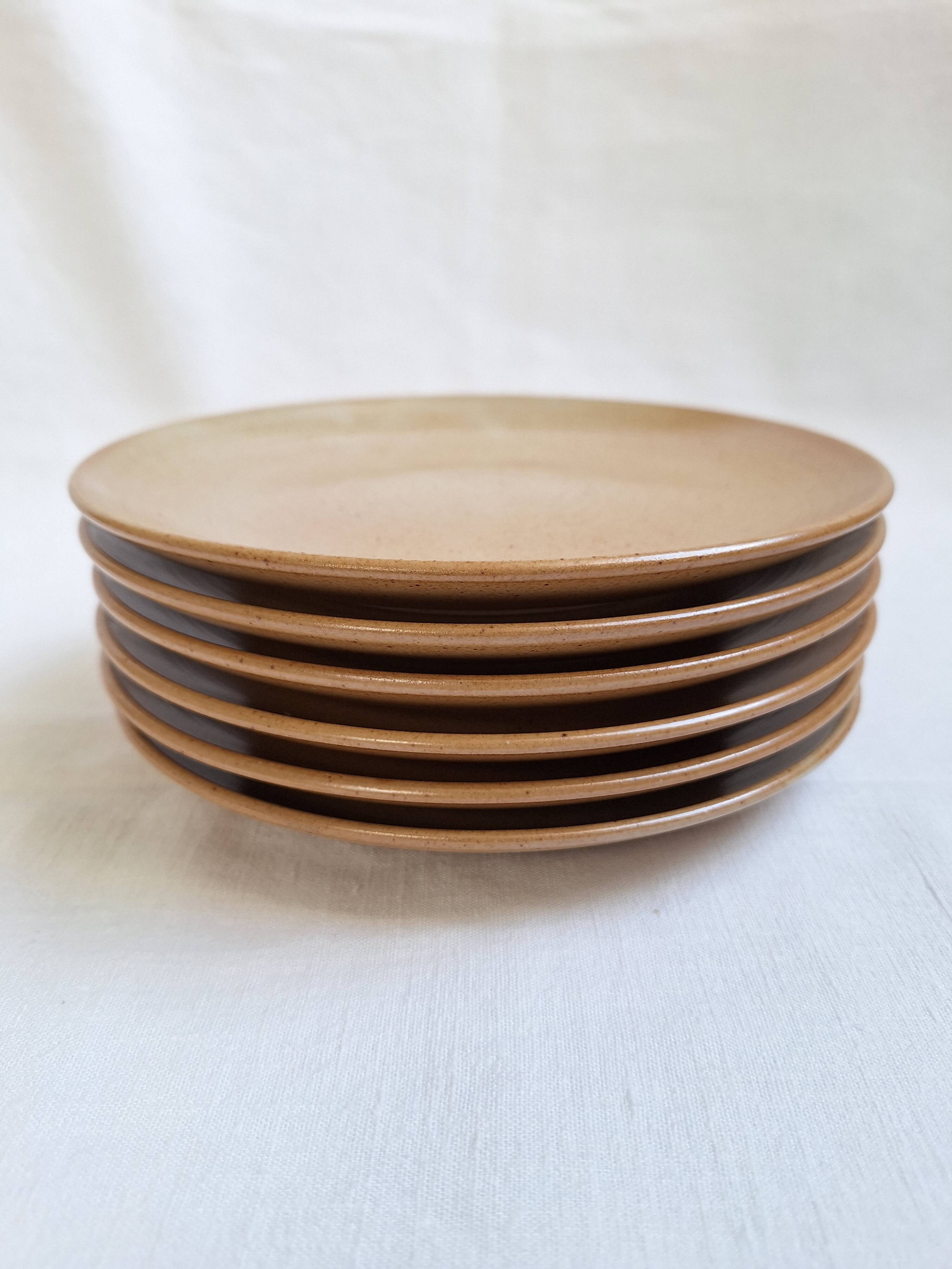 Vintage village stoneware dessert plates