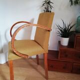 Bridge armchair with mustache back