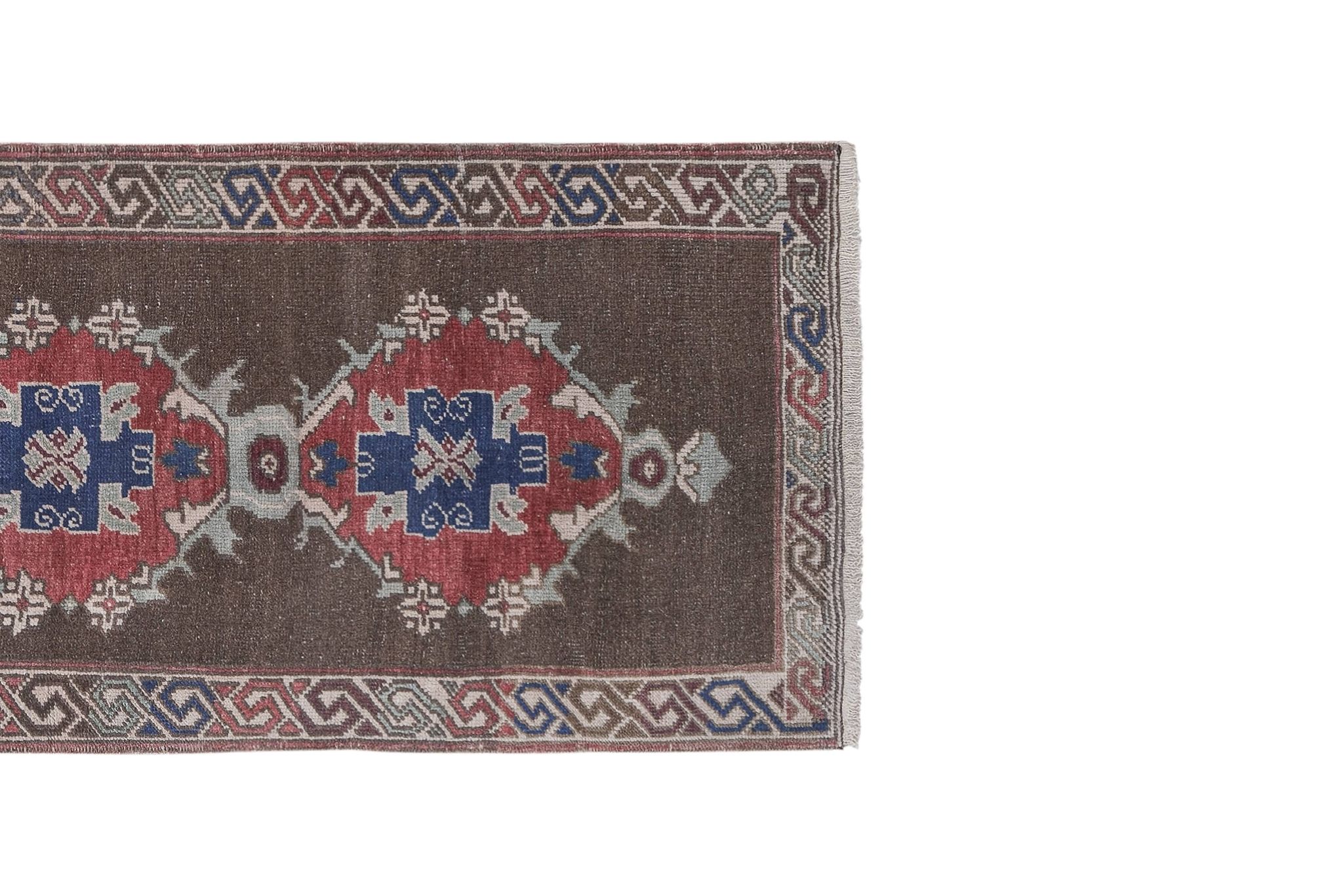 Tapis vintage turc de oushak tissé à la main 84x220 cm