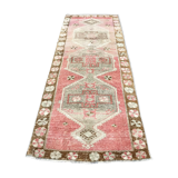 Handmade Distressed Oushak Runner Rug