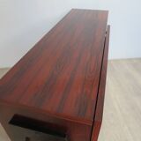 Small rosewood bar lounge sideboard with compass legs