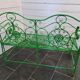 Iron garden bench