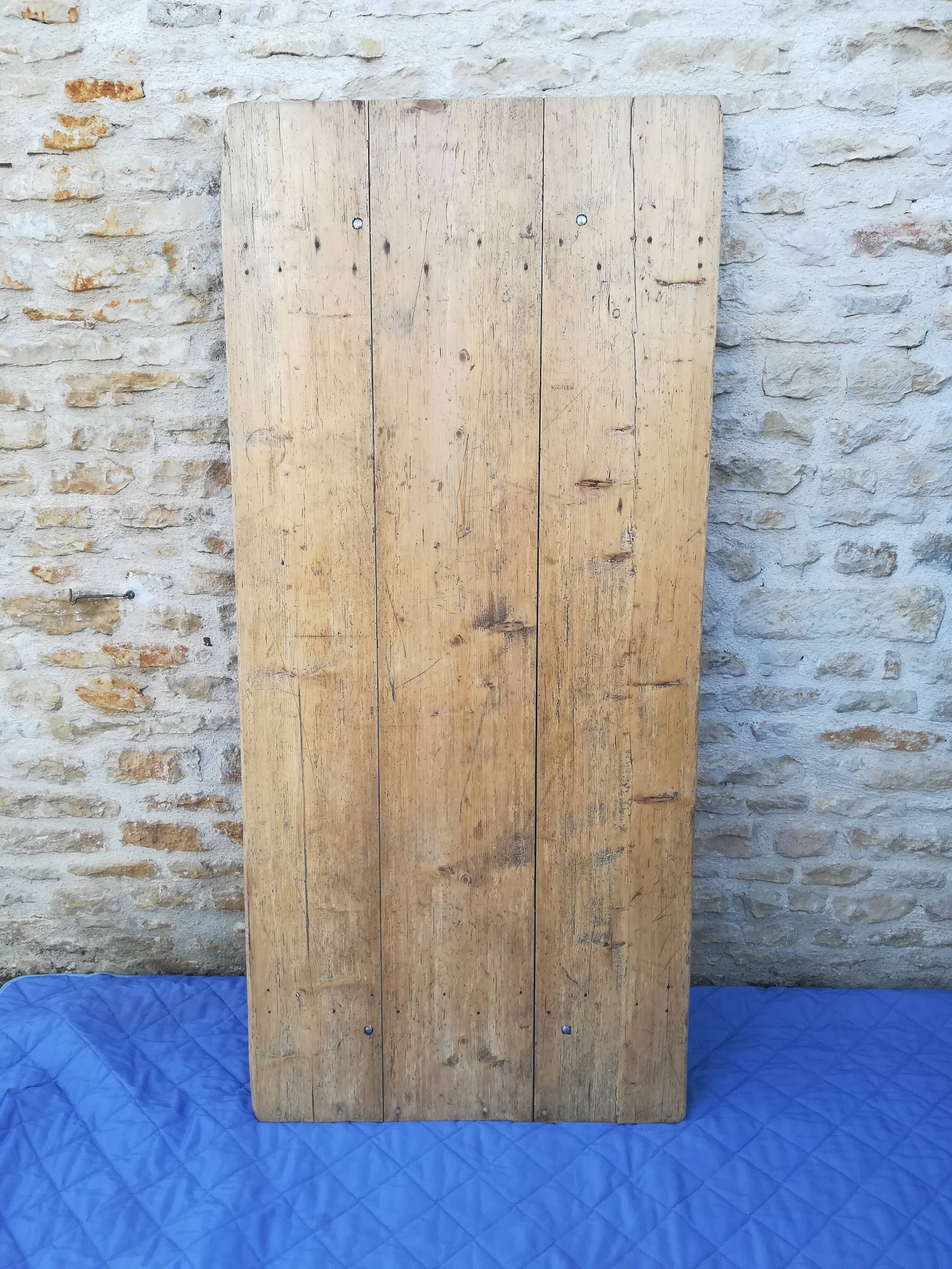 Farm table on trestles