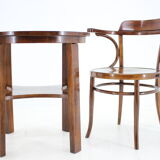 1910s office armchair J&J Kohn Nr.704 and side table,Czechoslovakia
