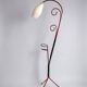 1950 red tripod floor lamp with plant holder | Opaline | Swan neck