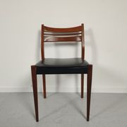 Lot of 6 vintage skai Scandinavian chairs 60s/70s