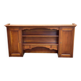 Large bar counter furniture 233 cm buffet in solid cherry wood 1970