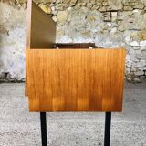 Teak storage unit with metal legs Circa 70's